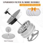 French Press Coffee Maker, Double Insulated 304 Stainless Steel Coffee Tea Maker 4 Level Filtration System, No Coffee Grounds, Rust-Free, Dishwasher Safe, 1000ml - Image 3