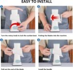 Cheese Grater Hand Crank 3-in-1-18X Faster Cheese Grater with Interchangeable Blades, Non-Slip Suction Base, Dishwasher Safe (Low Temperature) - Image 5