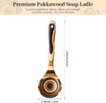 Gudamaye Pakkawood Deep Soup Ladles, 10.6 inch Big Wooden Ladle for Cooking, Wooden Kitchen Utensils Set - Image 3