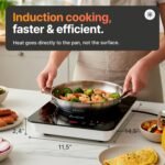 TUCO Portable Induction Cooktop Burner Hot Plate Electric Stove with Shatter-Proof Ceramic Glass, LCD Sensor Touch, ETL Certified, 20 Cooking Modes, 1800 Watts - Image 3