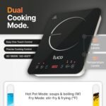 TUCO Portable Induction Cooktop Burner Hot Plate Electric Stove with Shatter-Proof Ceramic Glass, LCD Sensor Touch, ETL Certified, 20 Cooking Modes, 1800 Watts - Image 4