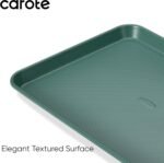 CAROTE 3-Piece Baking Pan Set - Bakeware Set, Baking Sheet Set Including 13 Inch 15 Inch 17 Inch Sheet Pan, Cookie Sheet for Baking, Deep Olive Green - Image 4