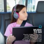 JLab JBuddies Studio 2 On-Ear Kids Wired Headphones, Grey/Pink, Toddler Headphones, Kid Safe, Studio Volume Safe, Volume Limiter, Folding, Adjustable, Noise Isolation, with Mic - Image 5