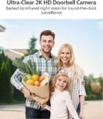 Philips Security Video Doorbell Camera (Chime Included), No Monthly Fee, Dual Cameras 2K QHD with Motion Detection, 2-Way Audio, Supports Alexa & Google Assistant, Battery/Wired Powered - Image 4