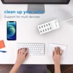 USB Charging Stations 50w10A 10 Ports Multiple Charging Block/Power USB Strip for iPhone Android Smartphone Tablet Smart Watch AirPods Samsung and Multiple Charger Plug… - Image 3