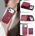 for iPhone 17 pro Wallet Case, 2-in-1 Detachable Wallet Case, Card Holder RFID Blocking, Fashionable Faux Leather Card Slot & Folding Design (Red) - Image 5