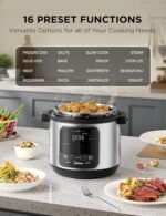 Midea 10-in-1 Electric Pressure Cooker with Slow Cooker, Steamer, Saute, Sous Vide, and Bake Modes, Stovetop & Oven Safe Stainless Steel Pot, 6 Quarts - Image 3