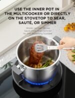 Midea 10-in-1 Electric Pressure Cooker with Slow Cooker, Steamer, Saute, Sous Vide, and Bake Modes, Stovetop & Oven Safe Stainless Steel Pot, 6 Quarts - Image 4