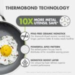 GreenPan Hybrid 8” Nonstick Stainless Steel Frying Pan, APEX Tri-Ply Thermobond PFAS-Free Ceramic Skillet, Induction & All Cooktop Compatible, Oven Temp to 850°F, Dishwasher Safe, Silver - Image 3