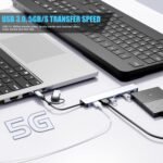 PANPEO Aluminum 7 in 1 USB C & USB Hub with USB 3.0, USB 2.0 Ports for PC/Laptops/MacBook Pro/Air/iMac/iPad and More Devices - Image 3