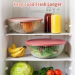 Glass Mixing Bowls with Lids Sets, 5 Packs Glass Bowls with Lids for Kitchen Baking, Meal Prepping and Salad, Bpa Free and Dishwasher Safe Serving Bowls, 0.2/0.5/1.1/2.1/3.7Qt - Image 4