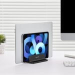 JARLINK Vertical Laptop Stand, Aluminum Laptop Holder Desktop Stand with Adjustable Dock Size (up to 17.3 inches) Compatible with All MacBook/Surface/Dell/Gaming Laptops (Black) - Image 5