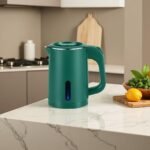 Small Electric Tea Kettle Stainless Steel, 0.8L Portable Mini Hot Water Boiler Heater, Travel Electric Coffee Kettle with Auto Shut-Off & Boil Dry Protection (Green) - Image 4