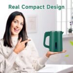 Small Electric Tea Kettle Stainless Steel, 0.8L Portable Mini Hot Water Boiler Heater, Travel Electric Coffee Kettle with Auto Shut-Off & Boil Dry Protection (Green) - Image 6