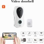 Smart Doorbell Ring, Doorbell Camera Wireless with TY App Control Infrared Night Viewing Dual-Band WiFi, Two-Way Audio Doorbell for Villa Home Office Apartment Door Use - Black/White - Image 3