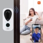 Smart Doorbell Ring, Doorbell Camera Wireless with TY App Control Infrared Night Viewing Dual-Band WiFi, Two-Way Audio Doorbell for Villa Home Office Apartment Door Use - Black/White - Image 8