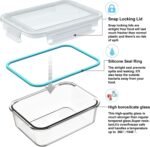 18 Piece Glass Food Storage Containers with Lids, Glass Meal Prep Containers, food storage Containers for Food Storage, BPA Free & Leak Proof (9 lids & 9 Containers) - Image 4