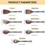 Gudamaye Pakkawood 7-Piece Wooden Cooking Utensils, Wooden Spoons for cooking, Pakkawood kitchen Utensils for Cooking, Non-Stick Spoon, Household Essentials, Heat-Resistant Spoons - Image 3