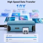 BENFEI USB C HUB 4-in-1, USB Type-C to HDMI VGA Adapter, USB C to USB Adapter, USB Type-C Power Delivery, Compatible with iPhone 15 Pro/Max, MacBook Pro/Air 2023, iPad Pro, iMac, S23, XPS 17 - Image 5