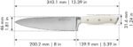 HENCKELS Forged Accent Razor-Sharp 8-inch Chef Knife, White Handle, German Engineered Informed by 100+ Years of Mastery - Image 4