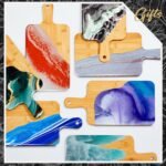 Nuenen 10 Pcs Wood Cutting Board with Handle 15.7 x 7.8 Inch Bamboo Wooden Serving Kitchen Chopping Boards for Pizza, Bread, Cheese, Charcuterie, Fruit, Vegetables(Bamboo) - Image 5