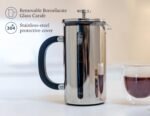 High Borosilicate Glass French Press with 304 Stainless Steel, 1000 ml Capacity - Classic Elegance and Modern Design for Coffee Enthusiasts - Image 4