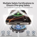 RYND 2026 Latest Magnetic Wireless Charger for iPhone: Mag Safe Charger Fast Charging Pad Compatible with iPhone 17 16 15 14 13 12 Pro Max Plus & Airpods 2 3 4Pro(3 Pack) - Image 4