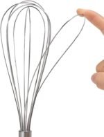 10 inch Stainless Steel Whisk, 5 inches for mixing small amounts of liquids, milkshakes, coffee, juice, etc. 2-piece set (buy 10 inches and get 5 inches as a gift) silver - Image 3