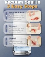 Compact Vacuum Sealer for Food, Handheld Saver Vacuum Sealer Machine with 30 Reusable Bags for Preservation & Fresh White - Image 4