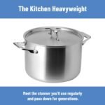 Misen 5-Ply Stainless Steel Stockpot – Large Cooking Pot for Boiling, Simmering & Stewing - Consistent, Even Heating - Durable, Dishwasher Safe – Oven-Safe to 800F, Induction Ready - 8 QT - Image 3