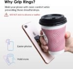 VELVET CAVIAR Cell Phone Ring Holder - Finger Ring & Stand - Improves Phone Grip Compatible with iPhone, Galaxy, Most Smartphones (Iced Coffee) - Image 3
