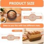 Silicone Bread Sling Oval and Round, 2Pcs Non-Stick Reusable Bread Sling, Sourdough Tools & Dutch Oven Accessories, Orange - Image 3