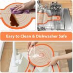 Silicone Bread Sling Oval and Round, 2Pcs Non-Stick Reusable Bread Sling, Sourdough Tools & Dutch Oven Accessories, Orange - Image 5