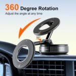 Car Phone Holder Mount Magsafe [ Strongest Suction & Magnetic] Ultra Vacuum Suction Cup 360° Rotation Car Mount, Cell Phone Holders for All Smartphones - Image 4