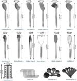 Kitchen Utensils Set, Kyraton 38 Pieces Non-Stick Silicone Cooking Utensils Set, Spoon Spatula Set with Sturdy Stainless Steel Utensil Holder, Dishwasher Safe - Image 3
