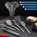 Kitchen Utensils Set, Kyraton 38 Pieces Non-Stick Silicone Cooking Utensils Set, Spoon Spatula Set with Sturdy Stainless Steel Utensil Holder, Dishwasher Safe - Image 4