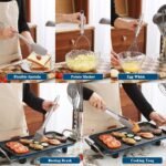 Kitchen Utensils Set, Kyraton 38 Pieces Non-Stick Silicone Cooking Utensils Set, Spoon Spatula Set with Sturdy Stainless Steel Utensil Holder, Dishwasher Safe - Image 5