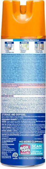 Lysol Disinfectant Spray, Sanitizing and Antibacterial Spray, For Disinfecting and Deodorizing, Mango & Hibiscus, 19 Fl. Oz (Pack of 2) - Image 3