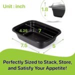 Meal Prep Containers [10 Set] x [16 oz] with Lids, 1 compartment, Stackable, Reusable, Leakproof, Food Safe, Microwave, Freezer & Dishwasher Safe for Food Prep Storage Bento (10 Set, 16 oz) - Image 3