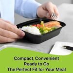Meal Prep Containers [10 Set] x [16 oz] with Lids, 1 compartment, Stackable, Reusable, Leakproof, Food Safe, Microwave, Freezer & Dishwasher Safe for Food Prep Storage Bento (10 Set, 16 oz) - Image 6