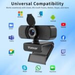Full HD 1080P Webcam with Microphone, Noise-Canceling, Privacy Cover, Wide-Angle Lens, Auto Light Correction, Plug & Play USB Web Camera for Laptop, Desktop, PC, Mac, Zoom, Skype – Pro Series - Image 5
