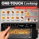 Gourmia Toaster Oven Digital Air Fryer - Convection Mode with 4 Slice Capacity, 3 Rack Positions, 12 Presets, Toast, Bagel, Bake, Roast, Broil, Dehydrate, Popcorn, Fits 9" Pizza, Black - Image 3