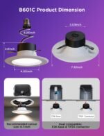 Govee Smart Retrofit Recessed Lighting 6 Inch, Wi-Fi Bluetooth Direct Connect RGBWW Retrofit Can Lights, 65 Scene Modes, Works with Alexa & Google Assistant, 1000 Lumens, 4 Pack - Image 3