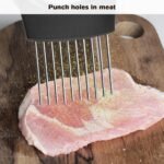 Stainless Steel Onion Slice Holder, 2025 Upgraded Vegetable Slicer Cutter, Multifunctional Lemon Tomato Potato Meat Chopper Slicing Assistant Kitchen Tool (3) - Image 5