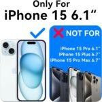 Mkeke for iPhone 15 Case Clear, [Not Yellowing] [Military-Grade Drop Protection] Clear Slim Phone Cases for Apple iPhone 15 with Shockproof Bumper 2023 - Image 3