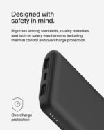 Belkin Portable Charger - 15W 3 Port Power Bank Battery Pack with 10000mAh Battery - Fast Charging for iPhone, Samsung Phone, More - USB C to A Cable Included - Image 7