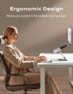 360° Rotatable Laptop Stand for Desk Adjustable Height, Ergonomic Laptop Riser Holder with Dual-bar Support, Portable Computer Notebook Stand for MacBook Air Pro, Dell XPS, HP (10-16") - Image 4