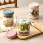 NETANY 4-pack 16oz Glass jars with Airtight Lids, Overnight Oats Containers with Lids, Wide mouth Mason Salad jars, Glass Food Storage Containers for Snacks Yogurt Spice Sugar - Image 6