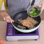 Cooking Spoon for Nonstick Cookwares, VOVOLY Silicone Spoon for Mixing, Scoop, and Scrape, Black, 11.4'' - Image 3