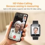 Fall Detection Smart Watch for Seniors with GPS Tracking & HD Video Call – Family Alert System, 4G Standalone Safety Watch for Dementia/Alzheimer’s Caregivers (Retro, Black) - Image 4